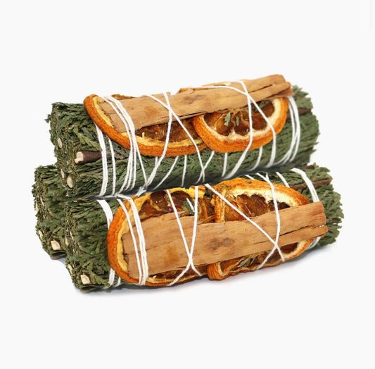 Cedar, Orange, & Cinnamon Smudge Stick